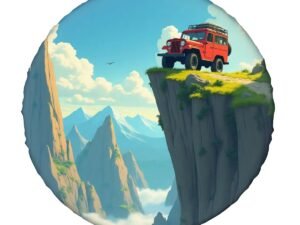 4X4 On Cliff Spare Tire Cover