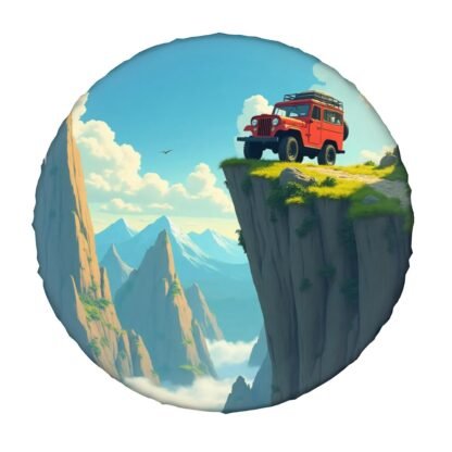 4X4 On Cliff Spare Tire Cover
