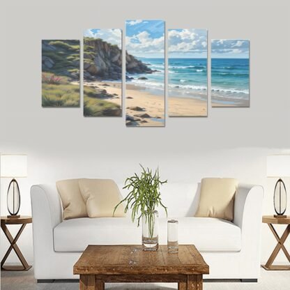 Canvas Wall Art Prints (No Frame) 5-Pieces/Abstract 4 - Image 14
