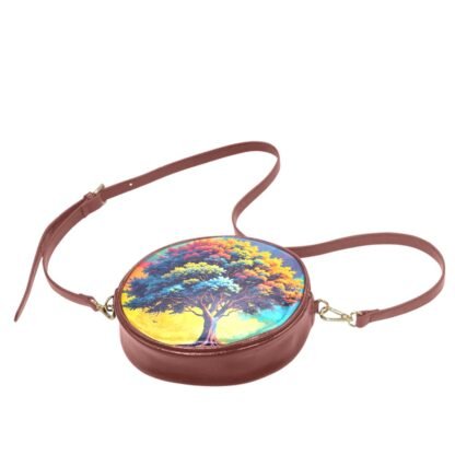 Tree Pop Art 4 Round Messenger Bag - Image 5