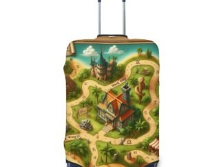TreasureMapOfRoute Thick Luggage Cover