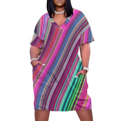 Geo2 Loose Dress With Pockets - Image 6