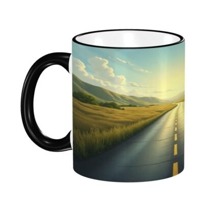 LongestRoad  Colored Ceramic Coffee Mug - Image 3