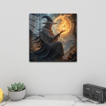 Wizard 1 Square Acrylic Wall Art Print - Image 2