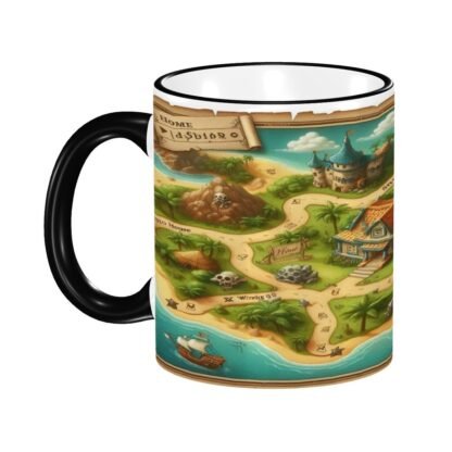 TreasureMap Colored Ceramic Coffee Mug - Image 3