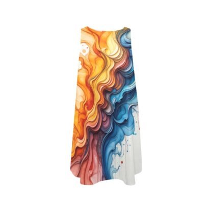 AbstractArt2 Women's Sleeveless A-Line Pocket Dress - Image 3
