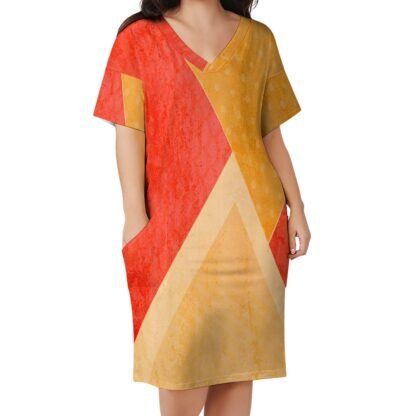 Geo1 Loose Dress With Pockets - Image 5