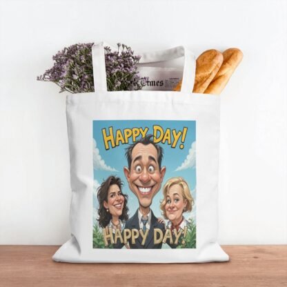 HappyDay1 Canvas Tote Bag (Made in USA) - Image 4