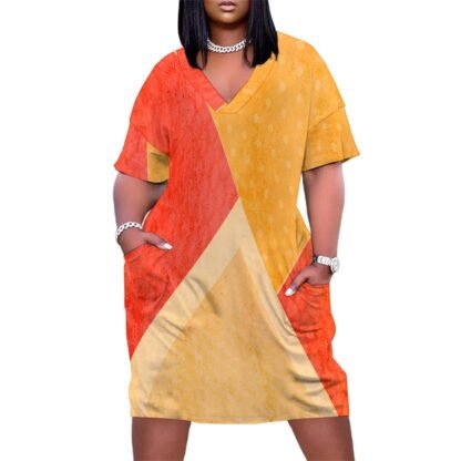 Geo1 Loose Dress With Pockets - Image 6