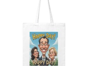 HappyDay1 Canvas Tote Bag (Made in USA)