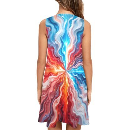 AbstractArt4 Women's Sleeveless A-Line Pocket Dress - Image 2