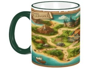 TreasureMap Colored Ceramic Coffee Mug