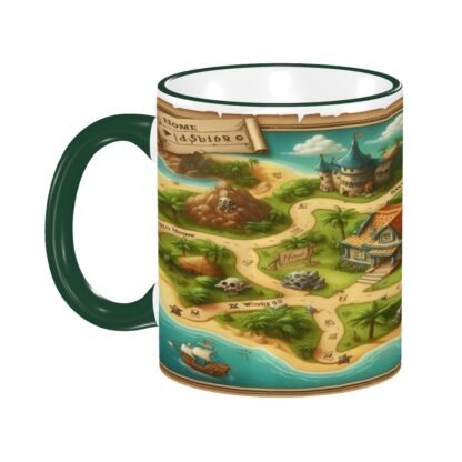 TreasureMap Colored Ceramic Coffee Mug