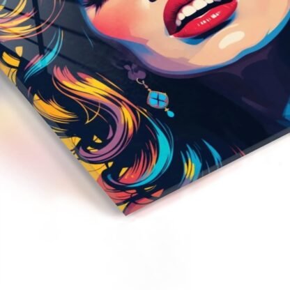 Woman1 Square Acrylic Wall Art Print - Image 3