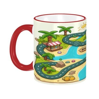 MapOfRoute1 Colored Ceramic Coffee Mug - Image 9