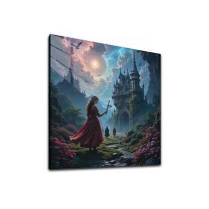 LoneWalkingOnPath 3 Square Acrylic Wall Art Print
