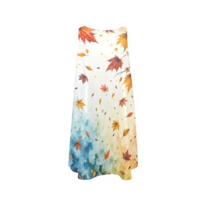 AutumnLeaves1 Women's Sleeveless A-Line Pocket Dress - Image 3