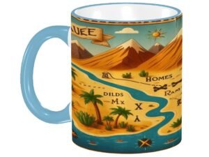 ParchmentMapOfRoute Colored Ceramic Coffee Mug