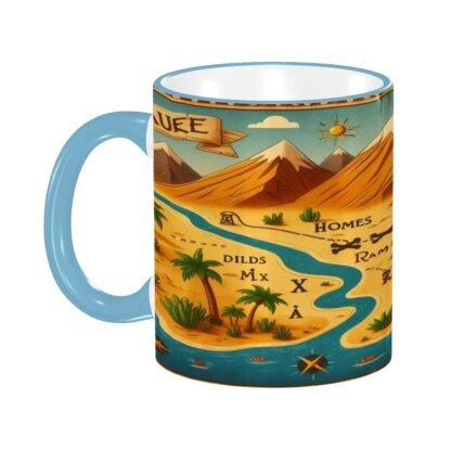 ParchmentMapOfRoute Colored Ceramic Coffee Mug