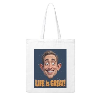 LifeIsGreat 1 Canvas Tote Bag (Made in USA)