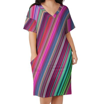Geo2 Loose Dress With Pockets - Image 5