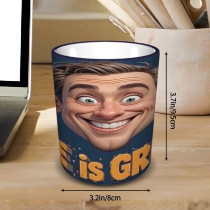 LifeIsGreat1 Colored Ceramic Coffee Mug - Image 11