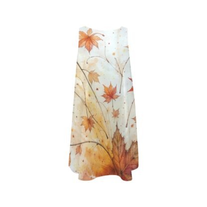 Autumn Leaves2 Women's Sleeveless A-Line Pocket Dress - Image 3