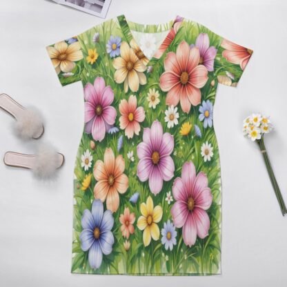 Flowers4 Loose Dress With Pockets - Image 7