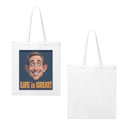 LifeIsGreat 1 Canvas Tote Bag (Made in USA) - Image 3