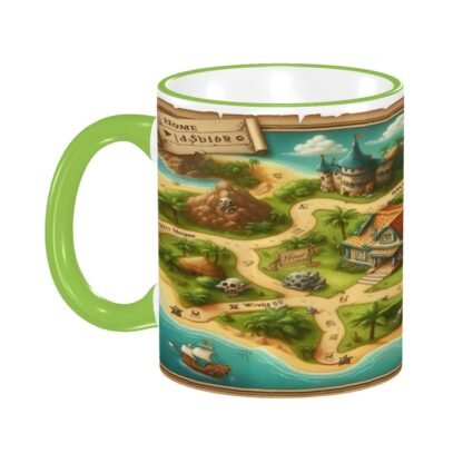 TreasureMap Colored Ceramic Coffee Mug - Image 5