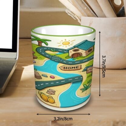 MapOfRoute1 Colored Ceramic Coffee Mug - Image 5