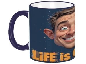 LifeIsGreat1 Colored Ceramic Coffee Mug
