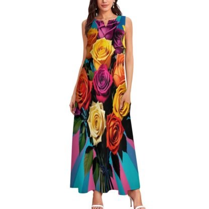 "Roses 1" Long dress - Image 3