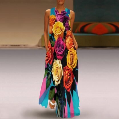 "Roses 1" Long dress - Image 5