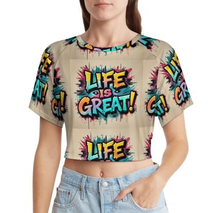 "Life Is Great!" 2 Short Women`s T-Shirt - Image 2