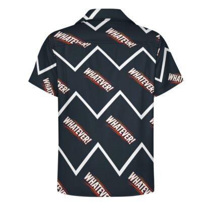 "Whatever!" Men`s Cuban Collar Shirt - Image 3