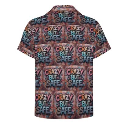 Crazy But Safe Men`s Cuban Collar Shirt - Image 3