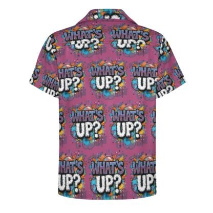 What`s Up? Men`s Cuban Collar Shirt - Image 3