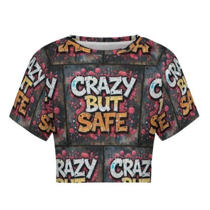 "Crazy But Safe" 2 Short Women`s T-Shirt - Image 4