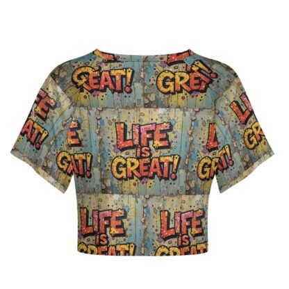 "Life Is Great!" Women`s Short T-Shirt - Image 3