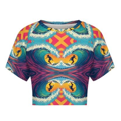 "Surfer 2" Women`s Short T-Shirt - Image 4