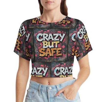"Crazy But Safe" 2 Short Women`s T-Shirt - Image 2