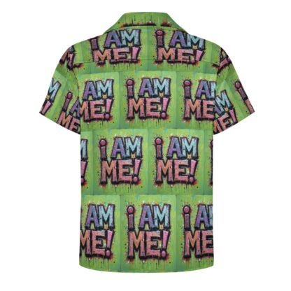 "I Am Me!" Men`s Cuban Collar Shirt - Image 3