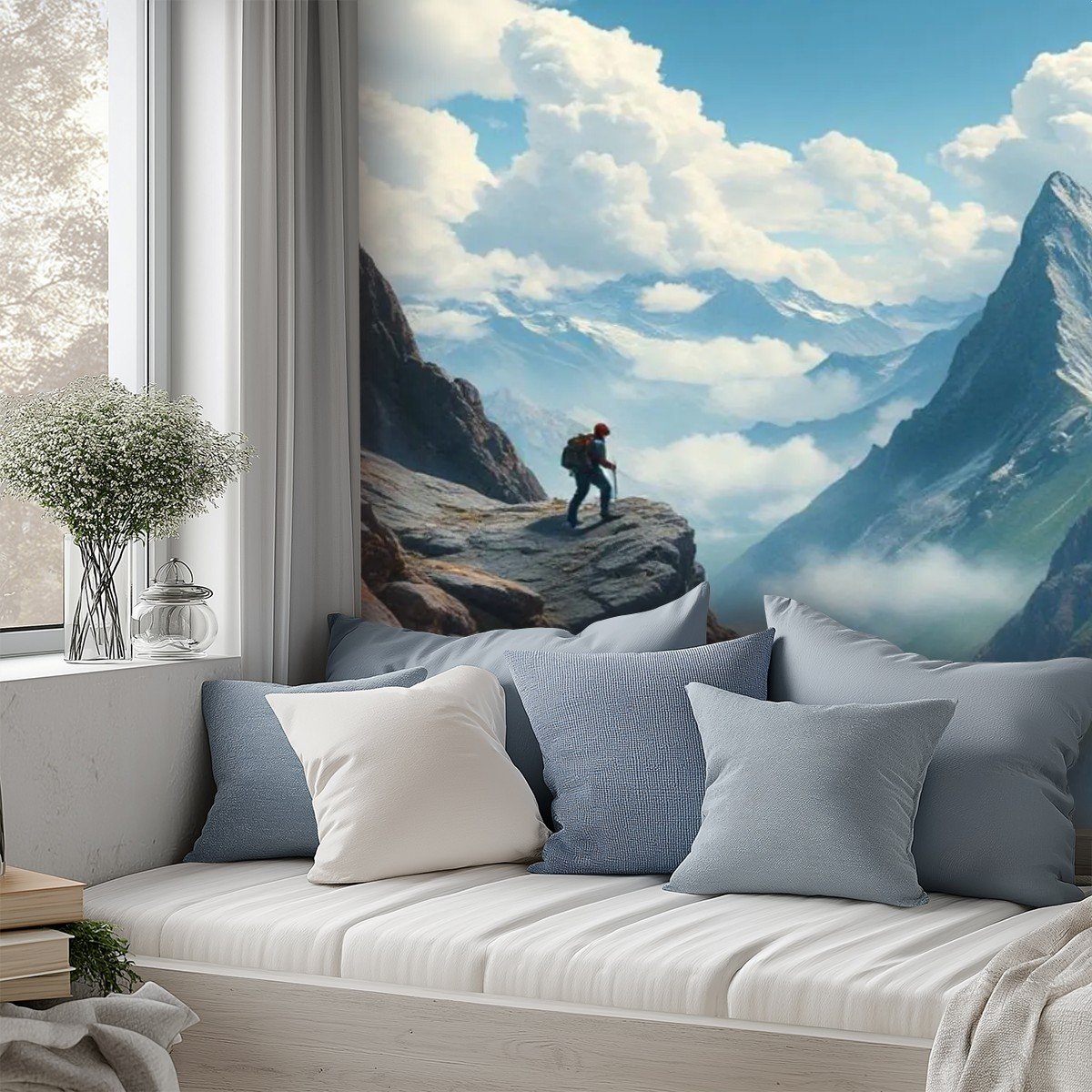 "Lone Walking On Path 5" Removable Mural Wallpaper - Image 2