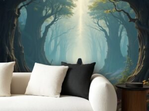 "Lone Walking On Path 2" Mural Removable Wallpaper