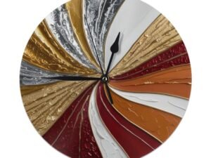 Abstract Textured Swirls Wall Clock