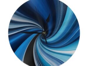 Blue Swirls 1 PVC Wall Clock - One Size